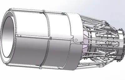 矢量推进推力发动机喷体solidworks模型