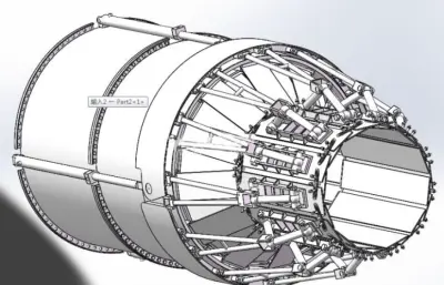 矢量推进推力发动机喷体solidworks模型
