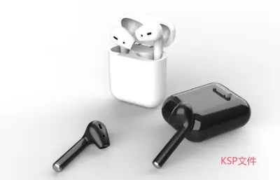 入耳式蓝牙耳机keyshot,solidworks模型