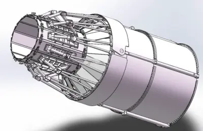 矢量推进推力发动机喷体solidworks模型