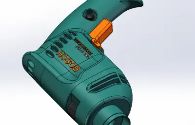 手电钻外壳solidworks模型