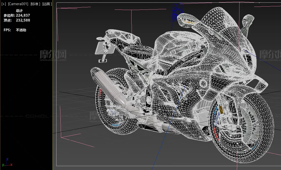 宝马M1000RR摩托车3dmax模型
