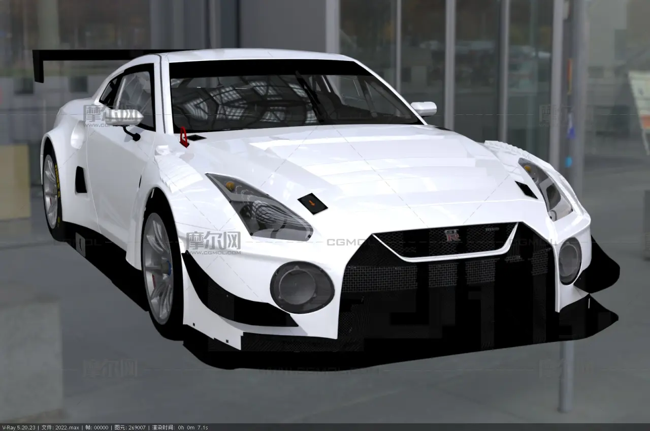 日产GTR赛车3dmax模型