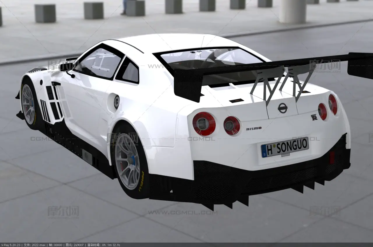 日产GTR赛车3dmax模型