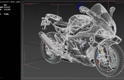 宝马M1000RR摩托车3dmax模型