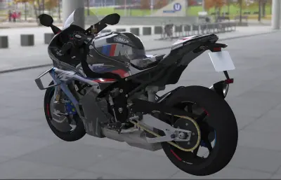 宝马M1000RR摩托车3dmax模型