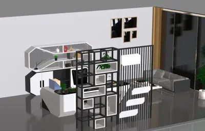 办公室,办公场景建模渲染