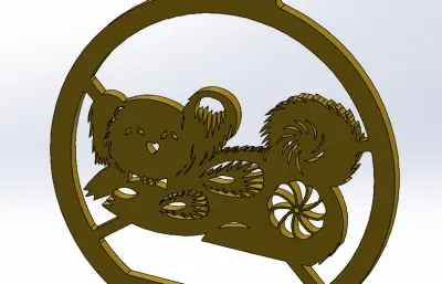 猪猴狗生肖吊扣吊坠solidwo模型