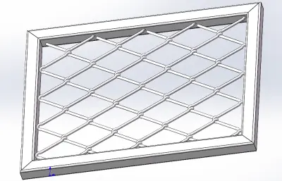 铁丝网方框solidworks模型