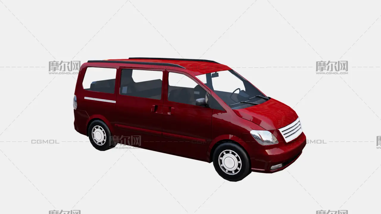 面包车 商务车 mpv 红色汽车