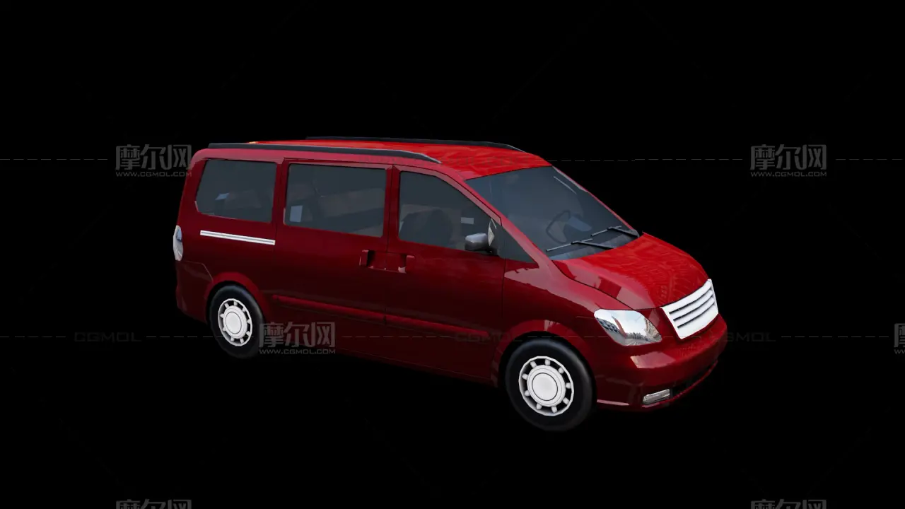 面包车 商务车 mpv 红色汽车
