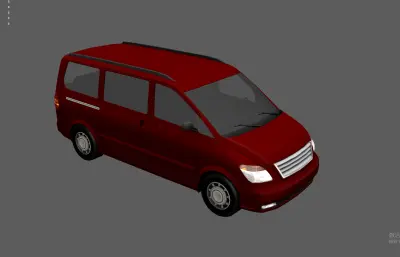 面包车 商务车 mpv 红色汽车