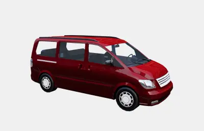 面包车 商务车 mpv 红色汽车