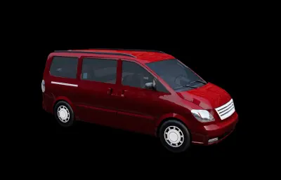 面包车 商务车 mpv 红色汽车