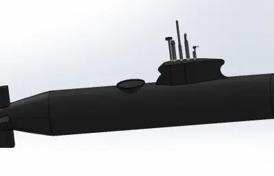 常规潜艇外形solidworks模型