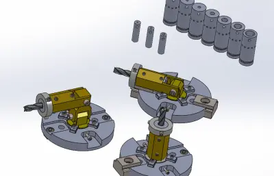 机床钻头及其夹具solidworks模型