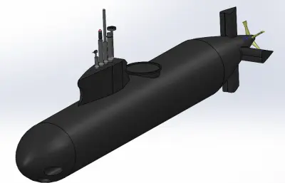 常规潜艇外形solidworks模型