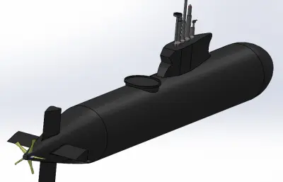 常规潜艇外形solidworks模型