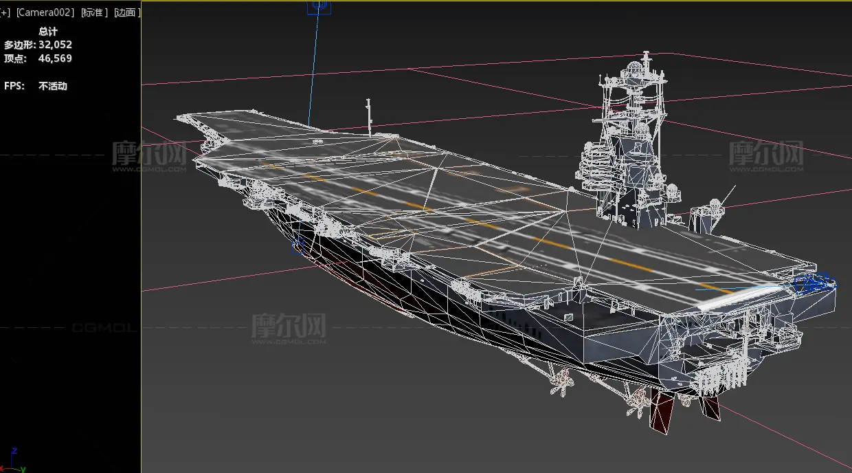 美国CVN-80企业号福特级核动力航母3D渲染模型