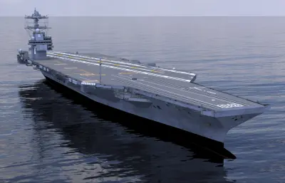 美国CVN-80企业号福特级核动力航母3D渲染模型3