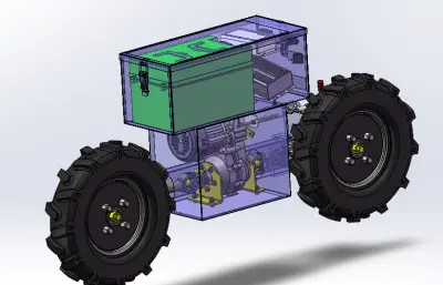 M400遥控运输车轮架总成STEP模型
