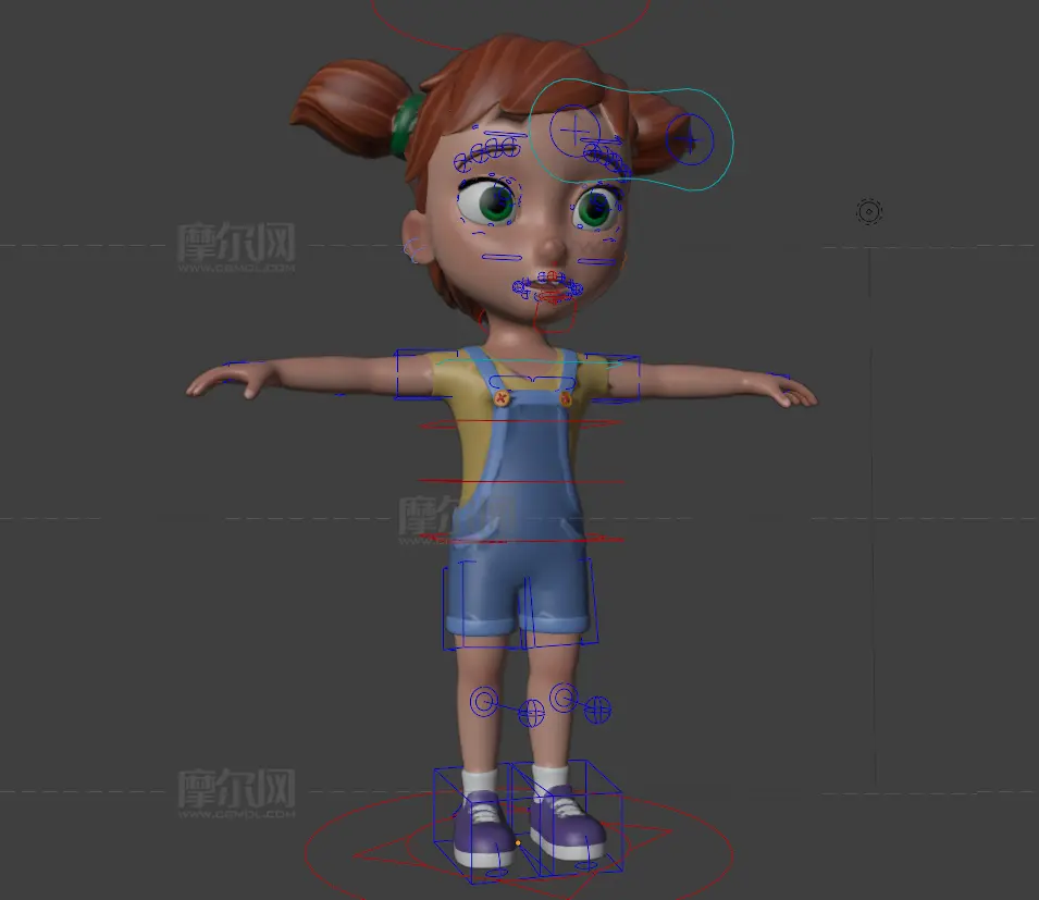 blender卡通女孩模型