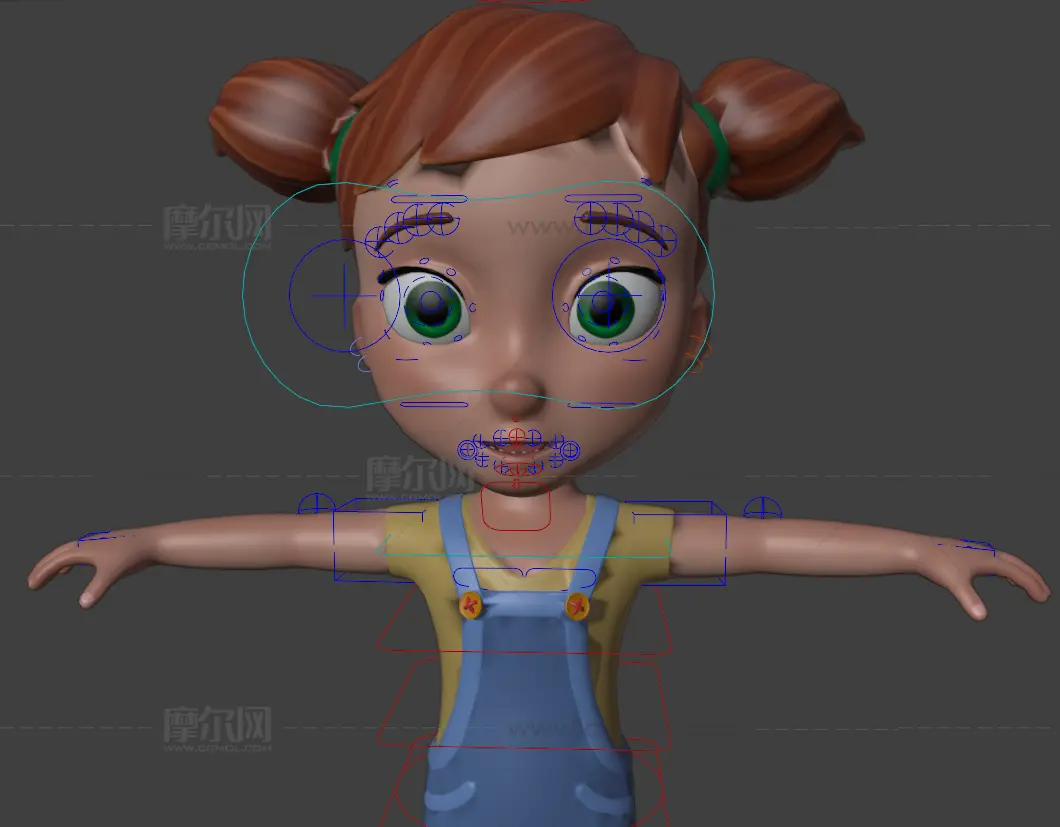 blender卡通女孩模型
