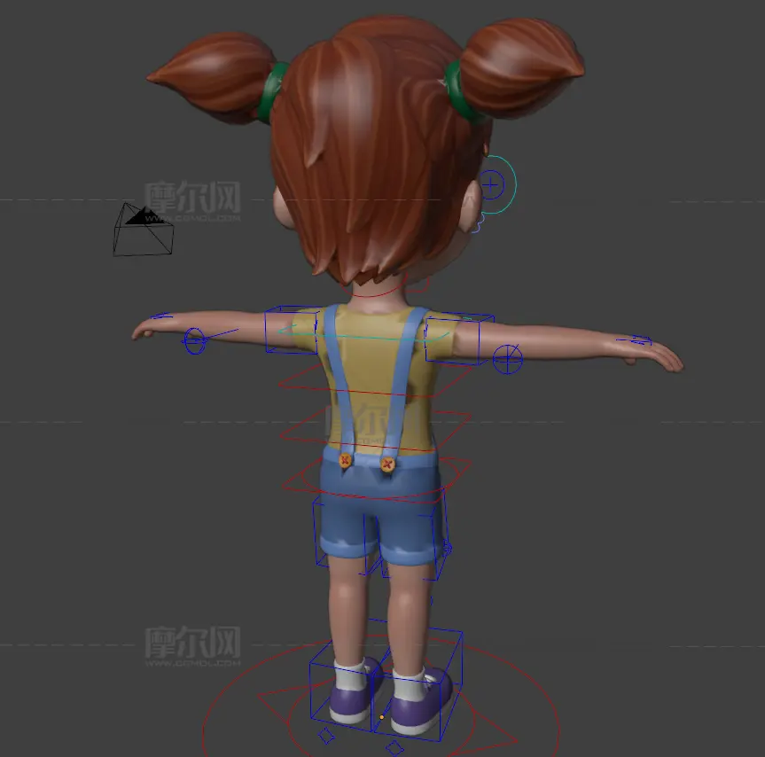 blender卡通女孩模型