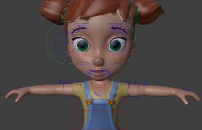 blender卡通女孩模型