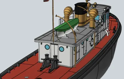 Tugboat DEARBORN拖船模型