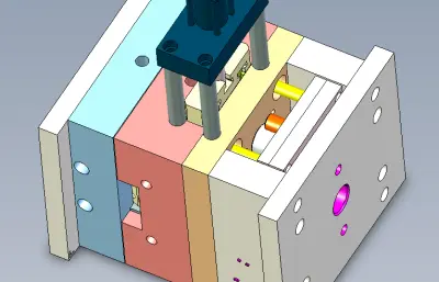气动弯管塑胶模具