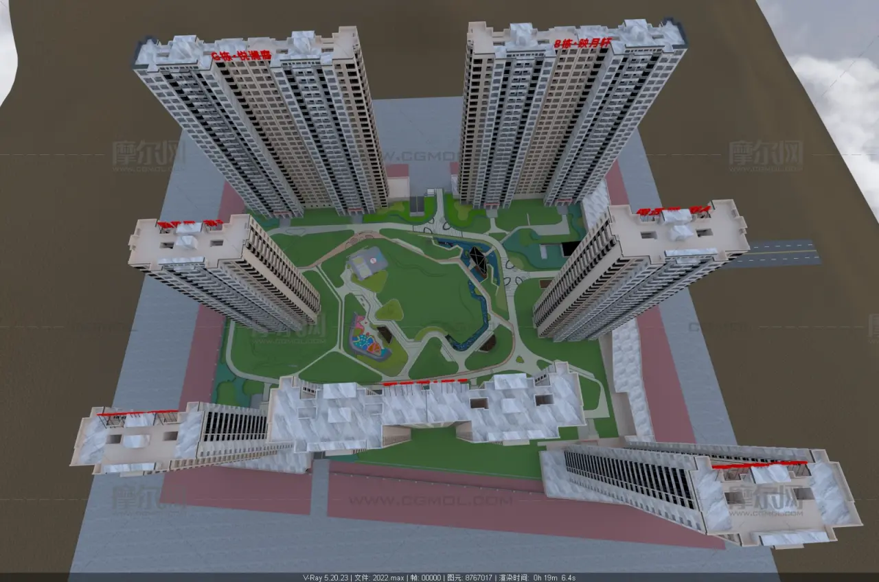 星汇雅居 高层围合住宅小区建筑与园林景观