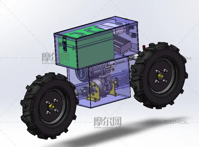 新型M400遥控四驱运输车STEP格式模型