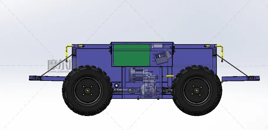 新型M400遥控四驱运输车STEP格式模型