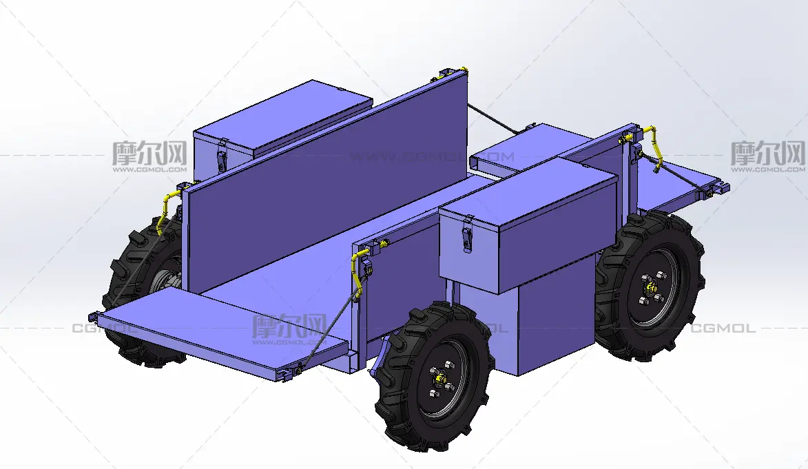新型M400遥控四驱运输车STEP格式模型