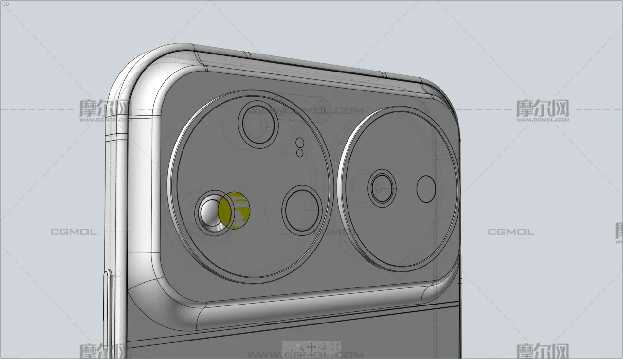 华为HUAWEI Nova 16 Ultra手机3D模型白膜,stp,C4d格式