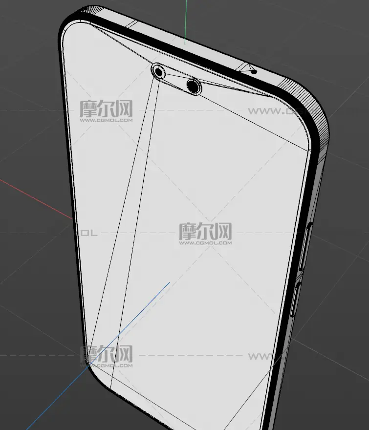 华为HUAWEI Nova 16 Ultra手机3D模型白膜,stp,C4d格式