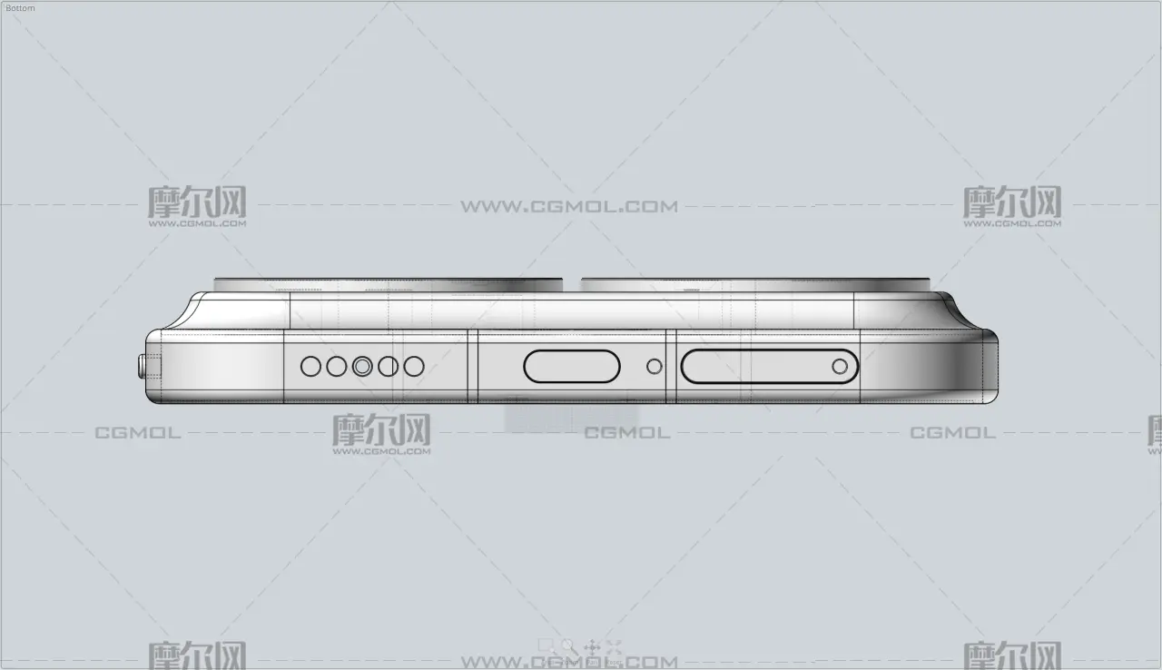 华为HUAWEI Nova 16 Ultra手机3D模型白膜,stp,C4d格式