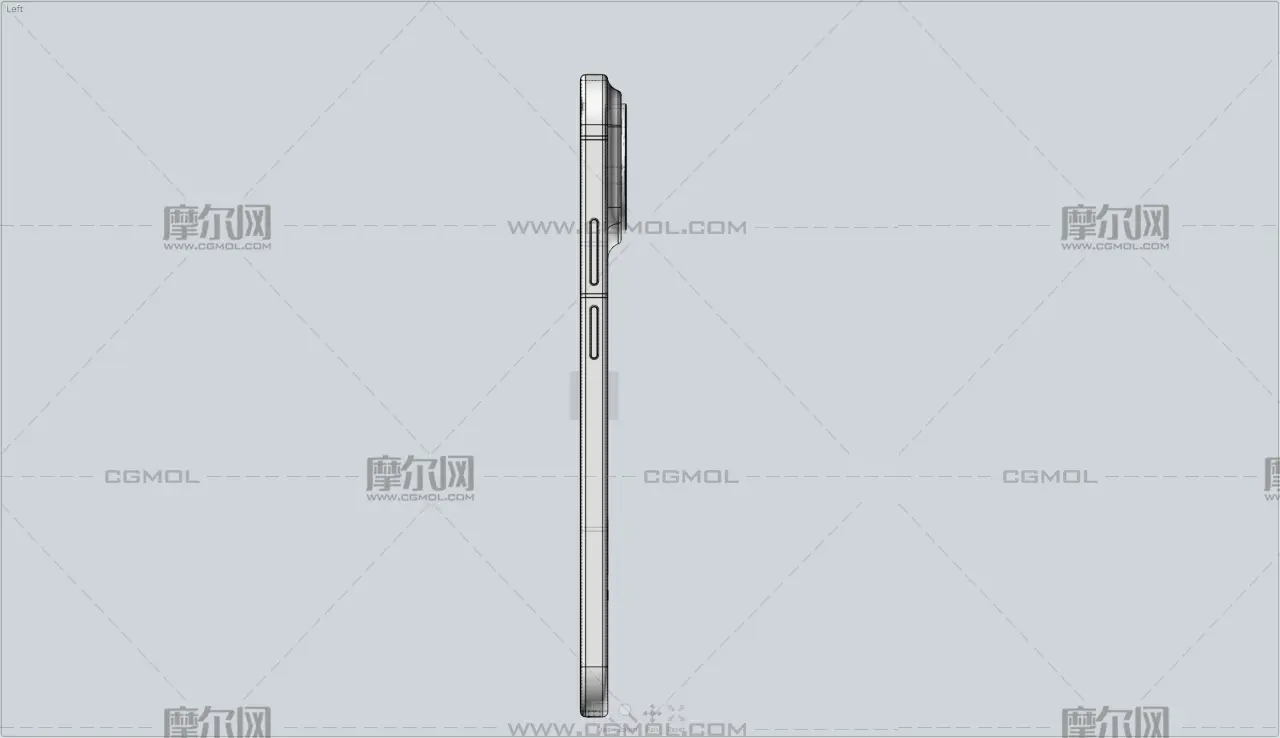 华为HUAWEI Nova 16 Ultra手机3D模型白膜,stp,C4d格式