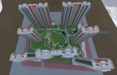 星汇雅居 高层围合住宅小区建筑与园林景观