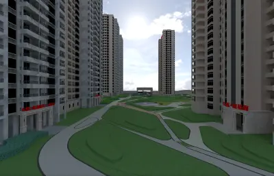 星汇雅居 高层围合住宅小区建筑与园林景观