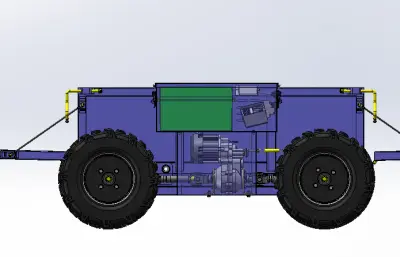 新型M400遥控四驱运输车STEP格式模型