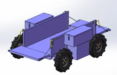 新型M400遥控四驱运输车STEP格式模型