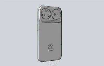华为HUAWEI Nova 16 Ultra手机3D模型白膜,stp,C4d格式
