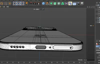 华为HUAWEI Nova 16 Ultra手机3D模型白膜,stp,C4d格式