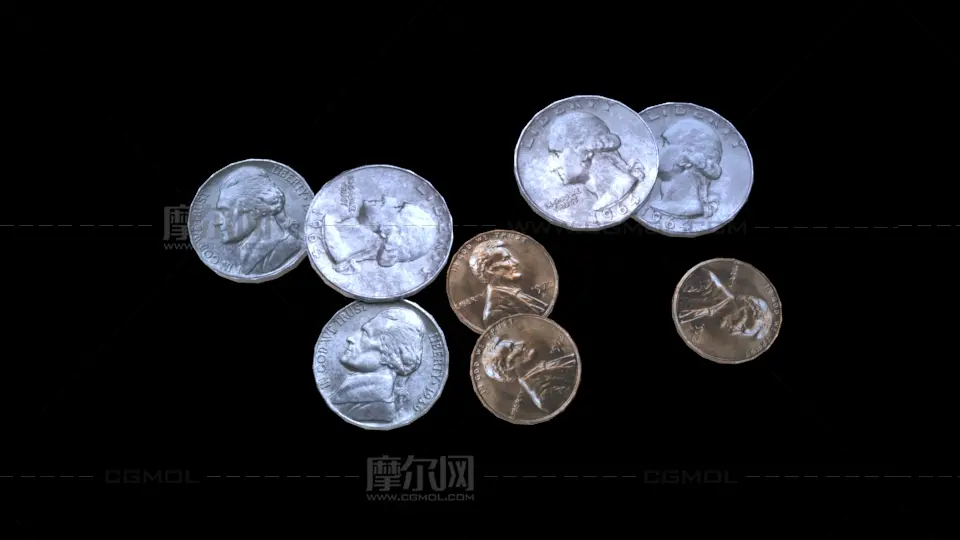 美分硬币 货币 钱币 金币 银币