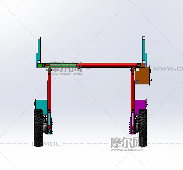 遥控四驱田间管理运输车STEP格式模型