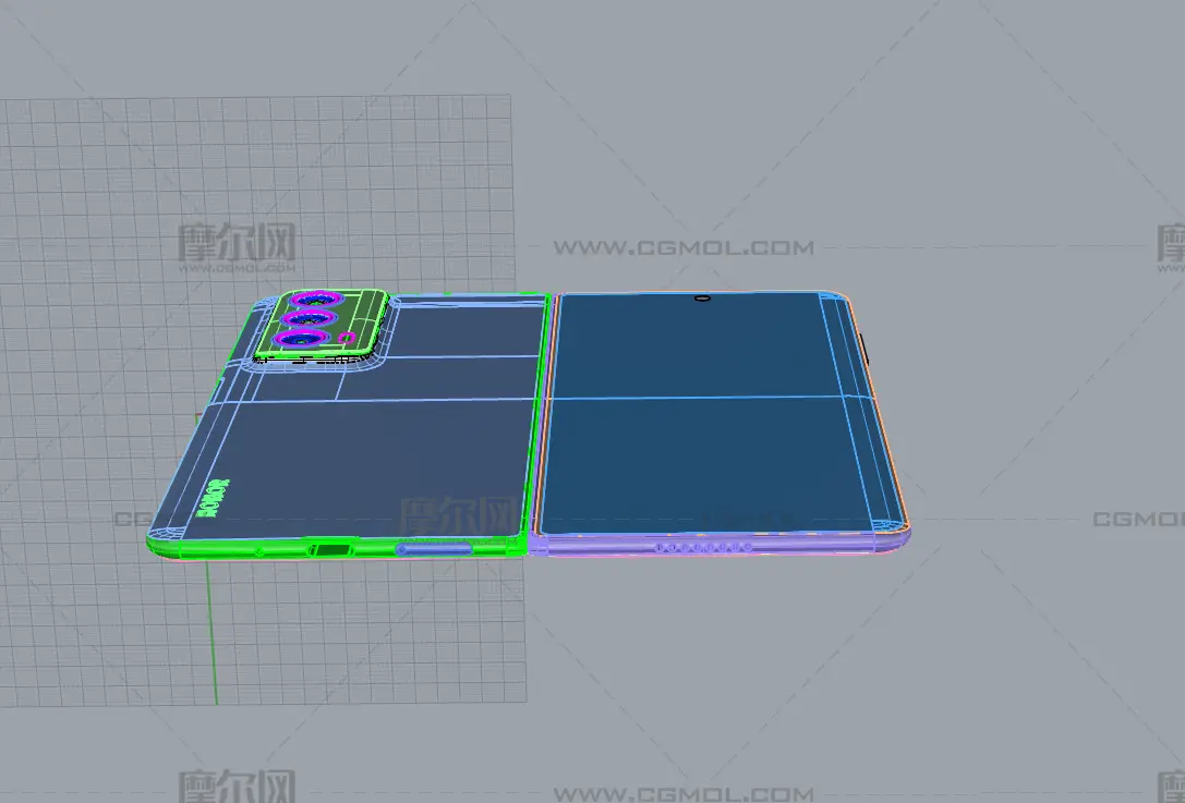 荣耀Magic Vs2手机3D外观模型,多格式模型