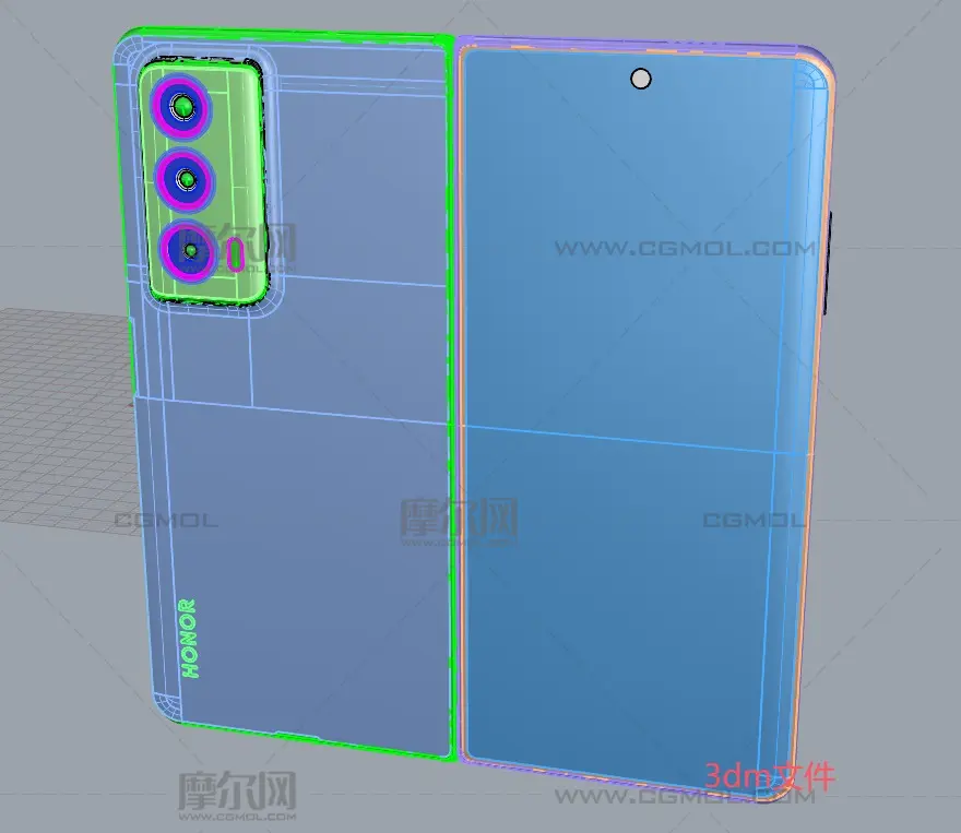 荣耀Magic Vs2手机3D外观模型,多格式模型