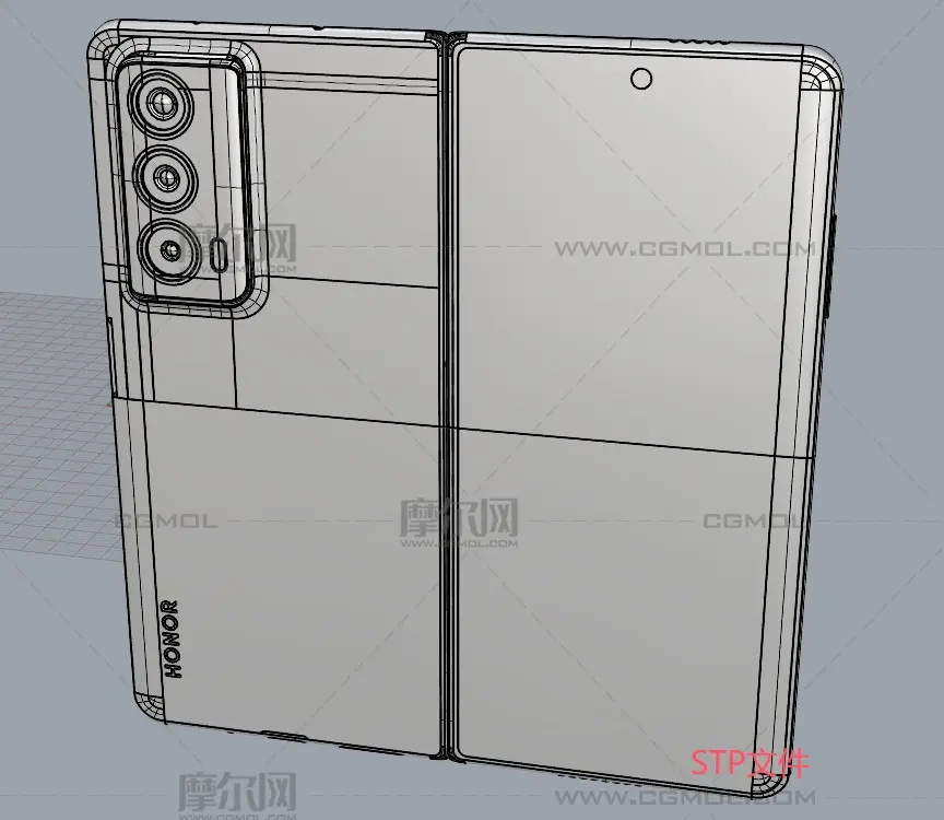 荣耀Magic Vs2手机3D外观模型,多格式模型